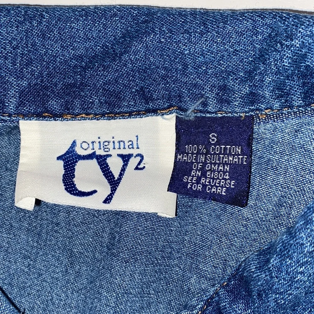 Cottage chic long sleeve denim dress - Picture 8 of 12